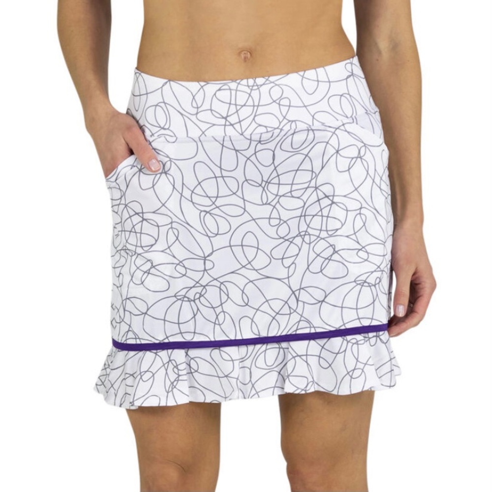 Jofit Sierra Swirl Piped Ruffle Golf Skort - Picture 2 of 6